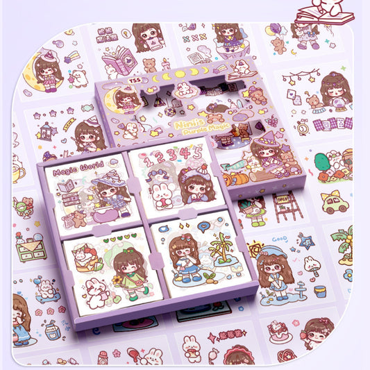 Kawaii PET Transparent Sticker Pack