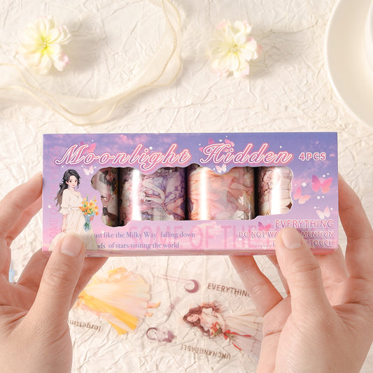 Aesthetic Girl Washi Tape Set – Pack of 4