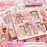 Kawaii Girl Washi Stickers – 100 Sheets