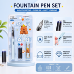 Ergonomic Fountain Pen Set for Students