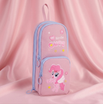 Cute Pink 3-Layer Pencil Case for Kids
