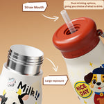 450ml 3D Dog Insulated Water Bottle – Red