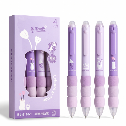 Cute Cartoon Gel Pens Set of 4 – Blue Ink